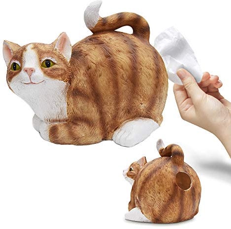 mikamax - Cat Tissue Holder - Katzenpapierhalter - Taschentuchbox - 30 x 23 x 23 cm - Cat Lover Gadgets - Katzengeschenk