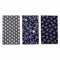 Yagisei Hergestellt in Japan Komon Tenugui Handtuch-Set 3 Arten (Flachsblatt, Namichidori, Orizuru) blau, 33 x 90 cm