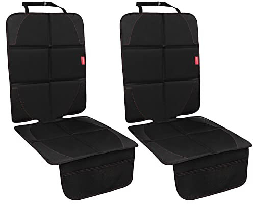 MORROLS Protecteur de Siège de Voiture, Protection Siège Couvre Siège Voiture pour Enfant/Chien avec Organisateur, Couvre Siège Auto Antidérapage(Noir,2 Pack)