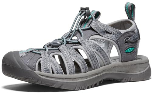 KEEN Whisper, Sandali Donna, Grigio Medium Grey Peacock Green, 39 EU