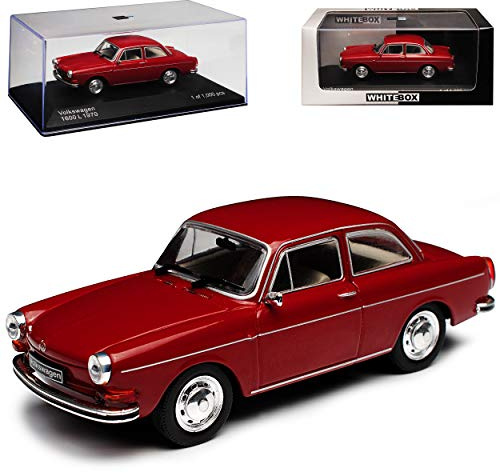Volkwagen Typ 3 1600 L Limousine Coupe Dunkel Rot 1969-1973 limitiert 1 von 1000 Stück 1/43 Whitebox Modell Auto