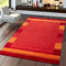 TT Home Teppich Handgertigter Indischer Gabbeh Aus 100% Wolle Bordüre Terrakotta Rot, Größe:200x300 cm