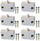 VISSQH 6Pcs Interruptor para Armarios,Empuje de superficie Interruptor de contacto para puerta de mueble Iluminación Interruptor automático 1A 250V la luz de puerta del interruptor del empuje Blanco