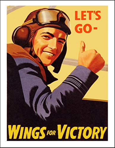 World War Poster Wings GB UK USA WW2 WW1 Army Vintage Retro Man Cave Bar Pub Schuppen Neuheit Geschenk Aluminium Metall Blech Wanddekoration Schild