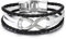 COOLSTEELANDBEYOND Tre File Infinito Amore Numero 8 Braccialetto di Amicizia, Uomo Donna Bracciali Bianco Nero Intrecciato Cuoio