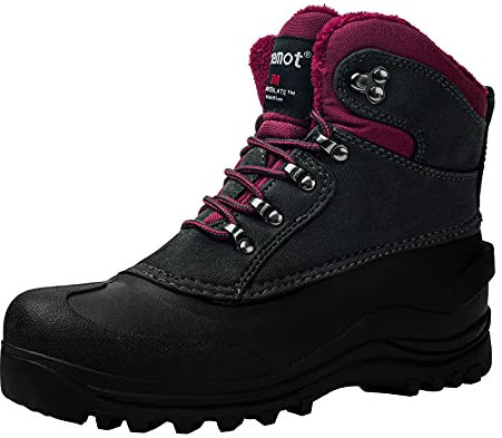 riemot Stivali Uomo Donna Invernali Scarpe Neve Stivaletti Foder Antiscivolo Caldo Eleganti Imbottiti Trekking Boots Taglia 37-47, Viola da Donna 40 EU