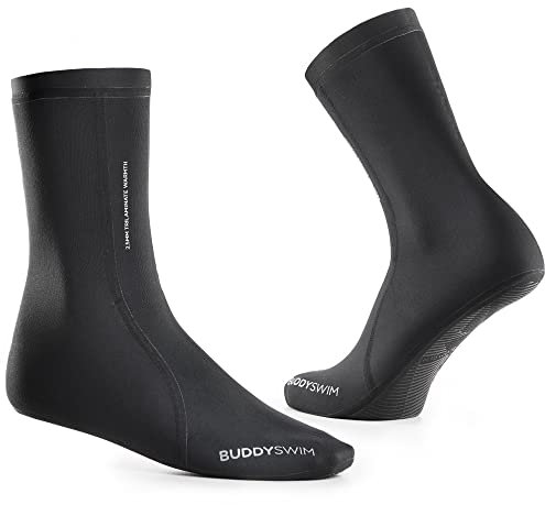 BUDDYSWIM Calcetines Neopreno 2.5 mm para Natacion en Aguas Abiertas. Calcetines Neopreno Mujer y Hombre Aislante del Frío, para Buceo, Submarinismo, Surf y Trabajos en el Agua. Accesorio Natacion.