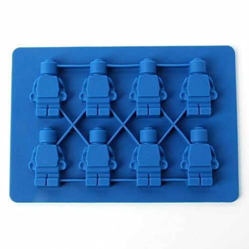 CMJ™ Blue Robot Figures Men Silicone Chocolate Mould Ice Cube Wax Melt Sugarcraft UK Seller