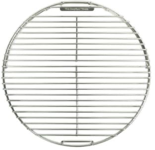 SnS Grills EasySpin Holzkohlegrill Grillrost, 304 Edelstahl, große Scharnieröffnung, perfekt für 2-Zonen Kochen, Ersatzrost kompatibel mit Weber & anderen Grills - 45,7 cm