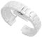 Keramik-Armband, Uhrenarmband, Universalarmband mit Schnellspannstiften, Schmetterlingsschnalle, Faltschließe (20 mm, weiß)