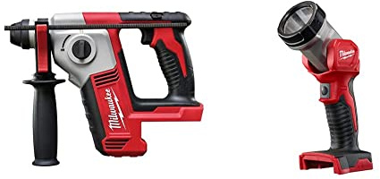 Milwaukee M18BH-0 SDS Plus Compact Rotary Hammer & M18TLED-0 M18 LED Torch