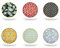 H&h set 6 piatti frutta colourful assortiti cm19