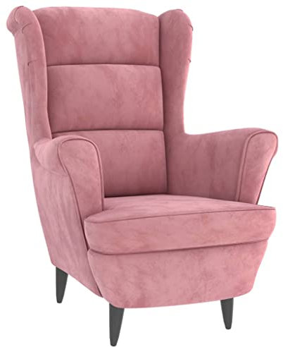 Hommdiy Sessel Loungesessel Fernsehsessel Ohrensessel Relaxsessel Wohnzimmersessel Couchsessel Armsessel Polstersessel Lounge Rosa Samt
