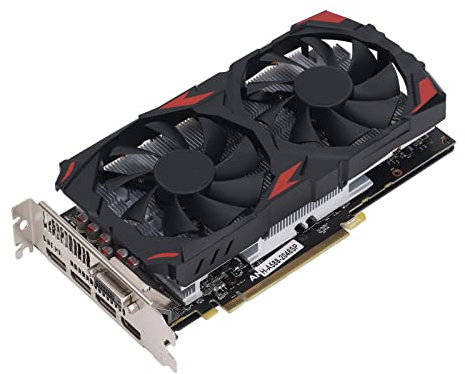 Tarjeta Gráfica RX 580, 8GB DDR5 256BIT PCIE 3.0 Tarjeta Gráfica para Juegos, Tarjeta de Video para PC con Ventiladores de Refrigeración Duales,DirectX 12, para Vista