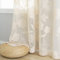 Tende semi-velate in pizzo beige per camera da letto, 228,6 cm, stile country chic con rose, ricamate floreali, tende velate per soggiorno, con bordo smerlato, 132 cm, 1 paio di pieghe a matita
