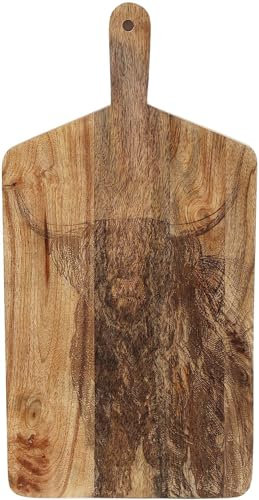 Wooden Chopping Board with Highland Cow Engraving 50cm