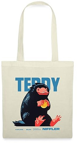 Spreadshirt Phantastische Tierwesen 3 Teddy Niffler Stoffbeutel, One size, Natur
