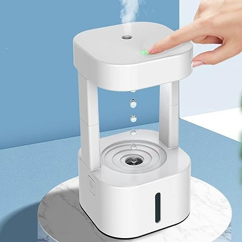 Tonysa 580 Ml Anti-Schwerkraft-Wassertropfen-Luftbefeuchter, Kühlnebel-Luftbefeuchter mit LED-Leuchten, Anti-Schwerkraft-Kühlnebel-Luftbefeuchter für Schlafzimmer, Büro, Zimmerpflanze