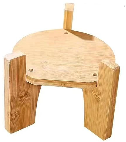 F Fityle Drink Dispenser Stand Wooden Sturdy Multifunctional Handicraft Glass Bottle Stand Round Base Beverage Dispenser Support for Party Kitchen