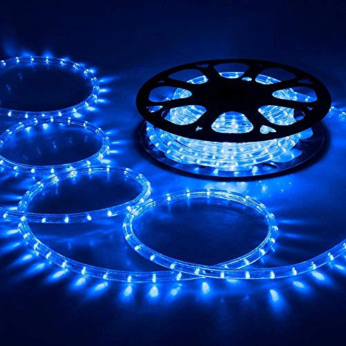 Jopassy LED Lichterschlauch Außen, 10m 240 LEDs Lichtschlauch, Wasserfest LED Schlauch, Blau mit Timer & 8 Modi Lichtschlauch,für Außen Innen Party Hochzeit Weihnachten Dekolicht