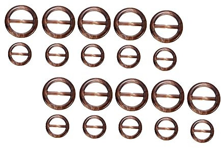 TEHAUX 80 Stk Runde japanische Schnalle Schal Ringe Schnallenclip für Schals Hausschuhe für Damen runde schnallen selber machen dreistufige Tasten Knopf Schalring Shirt