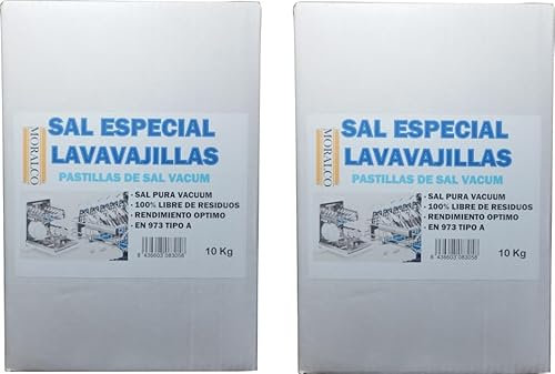 Sal Para Lavavajillas Vacuum Pastillas 10 Kg (2 Unidades)