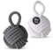 TOPANBIETER 999 2er Set Deko Türstopper Jute grau und weiß Türhalter Fenterpuffer Bodenstopper Tür Stopper (Jute grau/weiß)