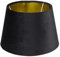 Colmore Tisch Lampenschirm Schwarz Gold Samt E27 20 x 15 cm