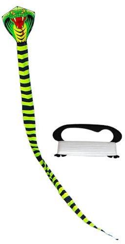 JISADER Schlangendrachen, Kinderspielzeug im Freien, Tierform, Familienspiel, Schlangenfliegender Spielzeugdrachen, riesiger Drachen für Park, Hinterhof, Hof, 8m mit schwarzer Linie