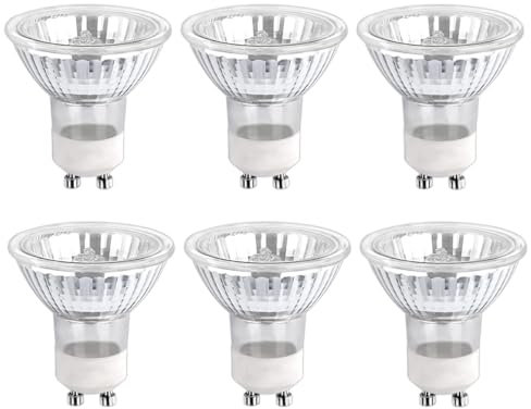 ShuoHui GU10 Halogenstrahler, 6 Stück Halogen Leuchtmittel GU10 Dimmbar Warmweiß, 230V GU10 25W/35W/50W Halogen Reflekto für Wachswärmer, Scheinwerfer, Schienenlicht, kerzenwärmer licht (35, Watt)