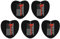 Firefighter Axe Line Flag Car Air Freshener Hanging Rear View Mirror Fragrance Long Lasting Scent Aromatherapy Tablets Cards 5 Pieces
