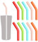 Tyqour 10pcs 8mm Silicone Straw Tips, Reusable Food Grade Rubber Straws for 40 Oz Tumbler, Multicolor