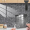 Marble Tile Stickers for Kitchen Bathroom Backsplash PVC Tiles Waterproof Oil Proof DIY Self Adhesive Wall Tiles Stickers Home Decor 10x10cm(4x4) 20pcs, Grey Marble Pattern