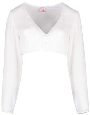 Spieth & Wensky Dirndlbluse Efeu aus Chiffon | V-Ausschnitt Langarm | Damen