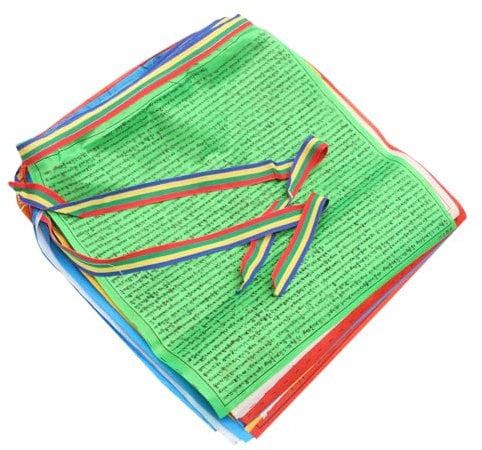 Parliky 2rollen Buddhistische Gebetsfahnen Für Meditation Bunte Hängeflaggen Hochwertigem Material Für Pilgerreisen Dekoration Von Buddhistischen Orten