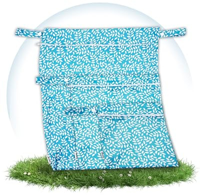 Hinzling Wetbag (Malibu Blue - M) – Nasstasche für Stoffwindeln – Nachhaltige Wetbags aus recyceltem Polyester – Wetbag für Kindergarten und Unterwegs – Wetbag Kindergarten Oeko-TEX Zertifiziert