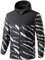 Vexuqedy Veste de pluie pour homme - Imperméable - Veste de transition - Respirante - Veste de course à capuche - Imprimé élégant - Coupe-vent - Veste de loisirs - Oversize - Confortable - Coupe-vent