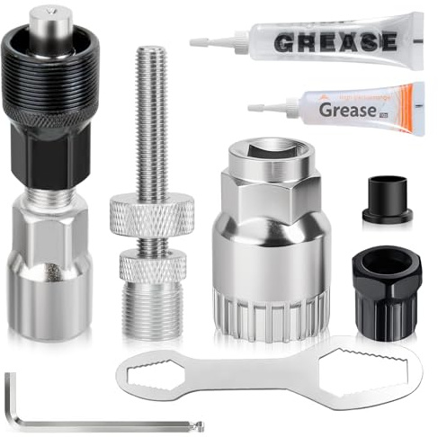 Celepoir Bike Crank Removal Tool & Bottom Bracket Remove Tool Set | Bottom Bracket Tool incl Crank Puller Double Ended Wrench & Allen Key, Universal, for Repair Mountain Bikes