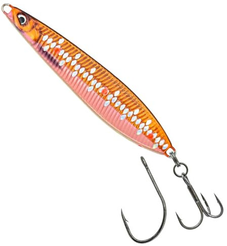 Savage Gear Seeker ISP Fishing Lures, UV-Active Hot Spots, Meerforellenblinker, Mefo-Blinker, Blinker von 12g - 28g, Forellenblinker (Brown Copper, 16g)