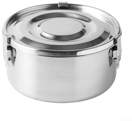 Honseadek Picknickbox aus Edelstahl, versiegelte und auslaufsichere Aufbewahrungs- und Konservierungsbox, hochtemperaturbeständig, für Schule, Zuhause, Büro (10 cm)