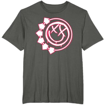 Blink 182 Six Arrow Smile Rock Punk Band Musik Logo T-Shirt