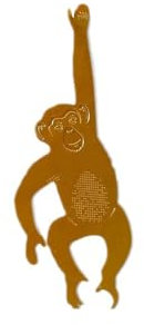 Potted Plant Animal Decoration, Cute Brass Metal Sculpture Ornaments Garden Hangers Ornaments for Gardeners Plant House Forests Decorative Pots ((F) Monkeys)
