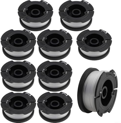 Lot de 10 bobines de fil pour débroussailleuse Black & Decker BESTA525 BESTA528 BESTA530 BESTE630 BD032