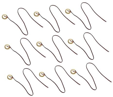 Kisangel 12 Stück Piezo Tonabnehmer für Gitarre und Mikrofon 27mm Keramik und Metall Drucksensor Summer für Trommel