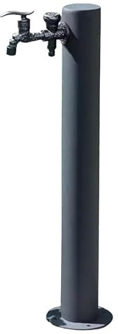 HTTGDGDH Colonne d'eau De Jardin en Acier Inoxydable, Robinet Extérieur Antigel, Support De Tuyau D'Arrosage Autoportant avec Robinet De Jardin, Fontaine À Eau avec Borne D'Incendie