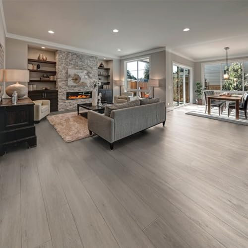 Luvanto Click Plus White Oak Wood Effect SPC Click Lock Luxury Vinyl Tile - Plank(5mm LVT) For Domestic & Commercial Use, Suitable For Underfloor Heating