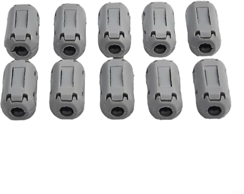 Ferritkern-Kabel-Clips, 10 Stück, für USB-, Maus- und Kopfhörerkabel zur Reduzierung elektromagnetischer Störungen (3,5 mm)