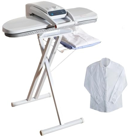 COUCHO Large Steam Iron Press with Stand, 1400W Digital Steam Press with 5 Fabric Settings, Intelligent Temperature Control, Touch Screen, with Spray Bottle and Pad for Home Business(65cm)