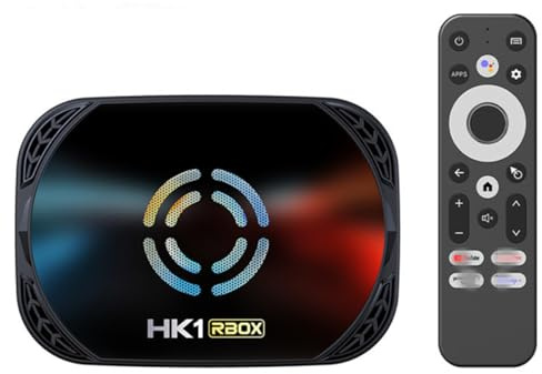 CHROX Android TV Box 14.0,2025 Android TV Box HK1 RBOX X50 WiFi 6 4K/8K S905A/X5M CPU Quad-Core 2.4G/5G WiFi BT 5.0 USB 3.0 Smart TV Box,4gb+128gb