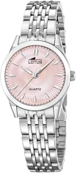 Lotus Damenuhr Analog aus Edelstahl 316L | Quarzuhr, Widerstandsfähiges Mineralglas, Wasserdicht 5 ATM, 19058/2, Classic Steel